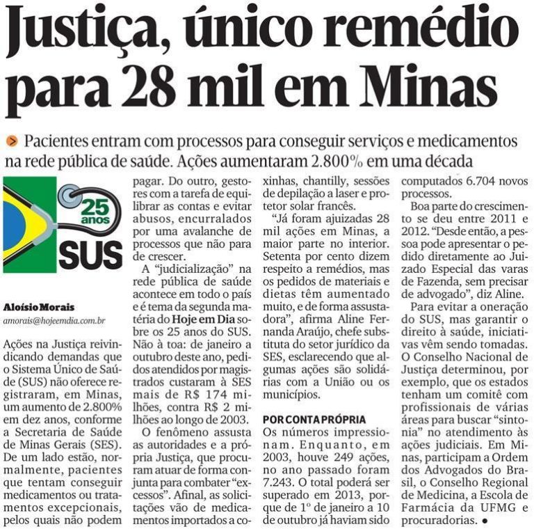 Justiça, único remédio para 28 mil em Minas