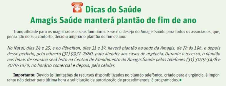 Plantão de fim de ano