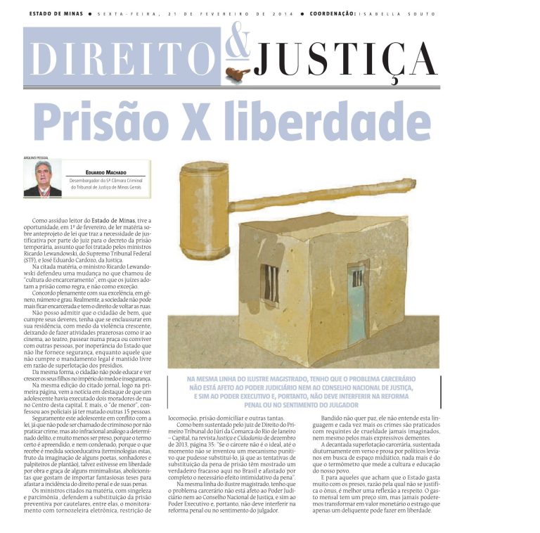 Artigo – Prisão x Liberdade