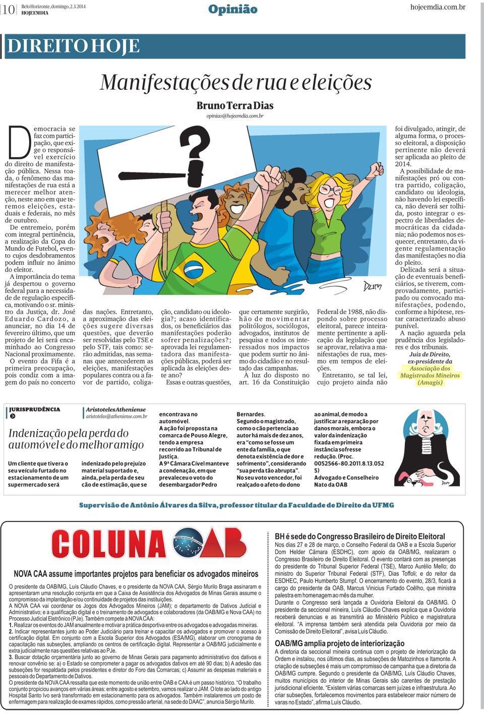 Artigo – Manifestações de rua e eleições