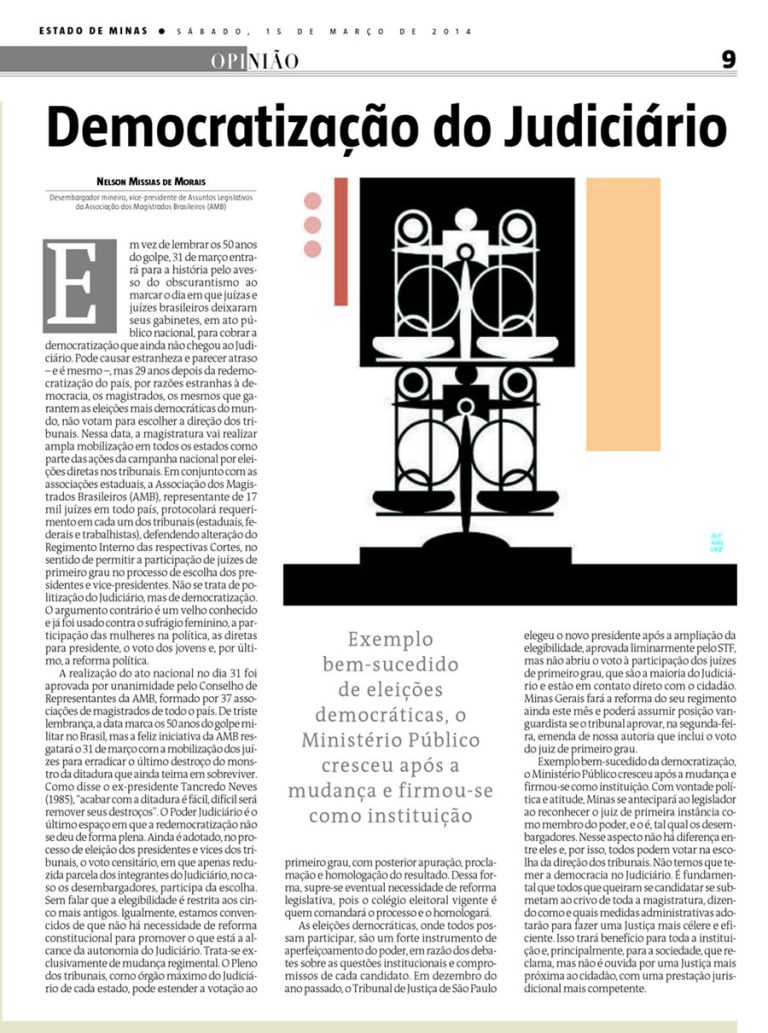 Artigo – “Democratização do Judiciário”