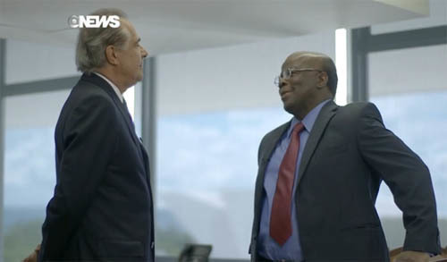 Ministro Joaquim Barbosa concede entrevista à Globo News