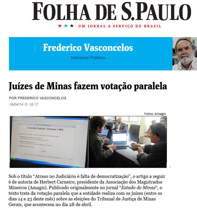 Blog do Fred destaca pesquisa da Amagis sobre eleições no TJMG