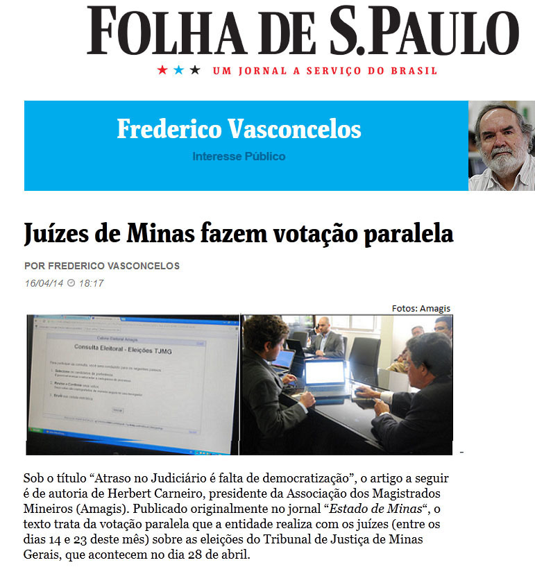 Blog do Fred destaca pesquisa da Amagis sobre eleições no TJMG
