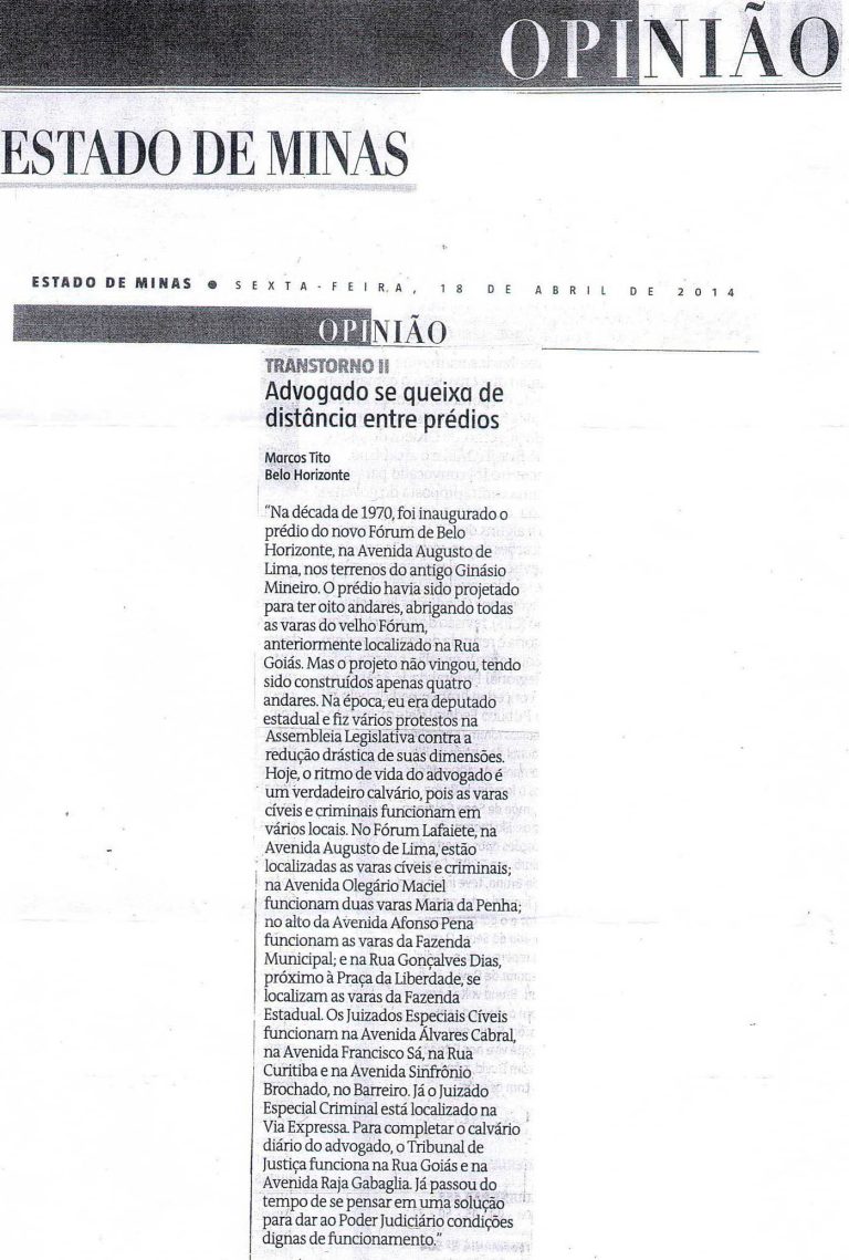 Advogado pede condições de funcionamento para o Poder Judiciário