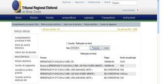 TRE já publica decisões no mural eletrônico