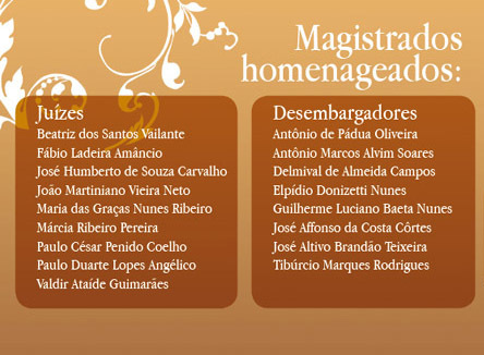 Amagis homenageará magistrados aposentados