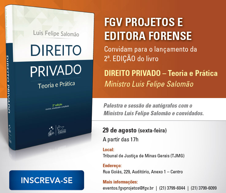 Ministro Luis Felipe Salomão lança livro em Belo Horizonte