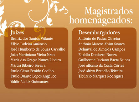 Amagis homenageará magistrados aposentados nesta quinta