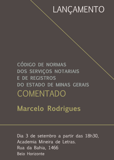 Desembargador Marcelo Rodrigues lança livro no dia 3 de setembro