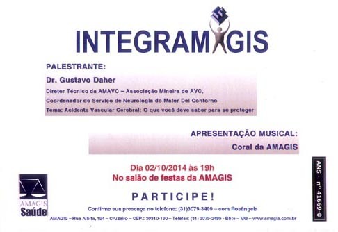 Amagis realizará Integramagis no dia 2 de outubro