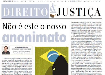 Jornal Estado de Minas publica artigo de desembargador do TJMG