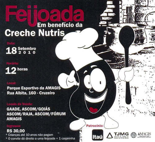 Participe da feijoada em prol da Creche Nutris