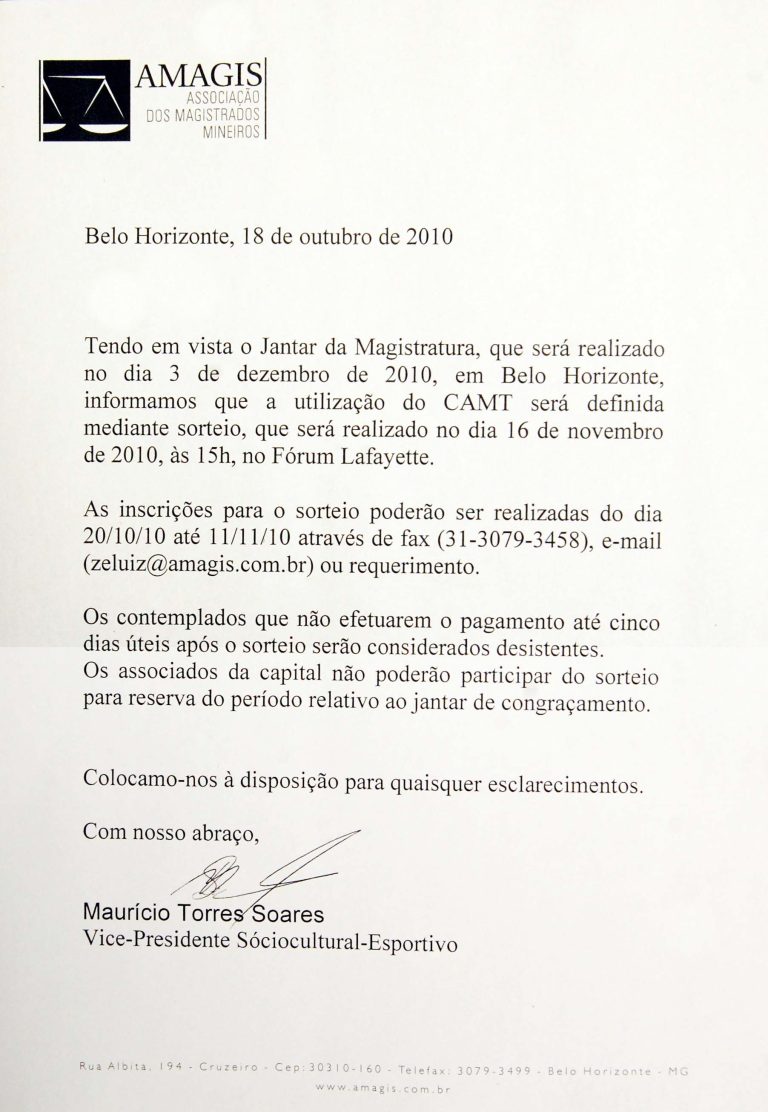 Jantar da Magistratura: vagas para o CAMT serão definidas por sorteio
