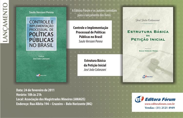Magistrados lançam livros no próximo dia 24