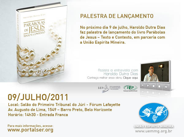 Magistrado lança livro ?Parábolas de Jesus?
