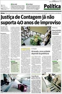 Jornal expõe precariedade do Fórum de Contagem