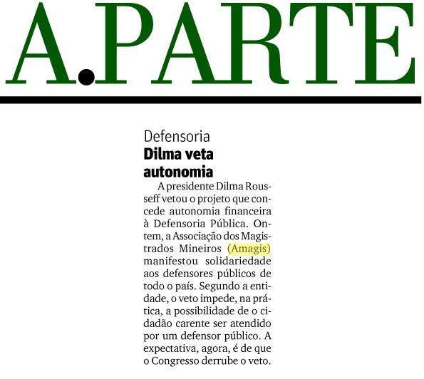 Imprensa repercute nota da Amagis em solidariedade aos defensores