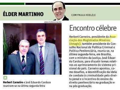 Imprensa repercute encontro do presidente da Amagis com ministro da Justiça