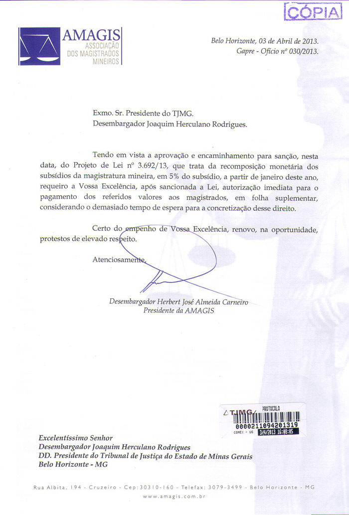 Presidente da Amagis requer pagamento imediato de recomposição dos subsídios