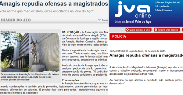 Imprensa do Vale do Aço repercute nota da Amagis