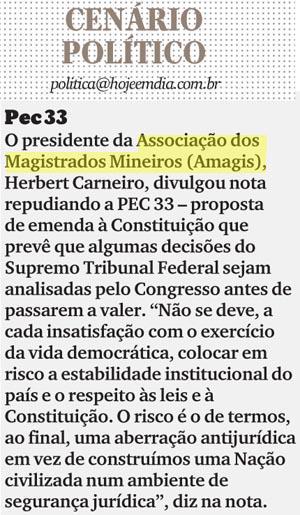 Herbert Carneiro fala à imprensa sobre PEC 33