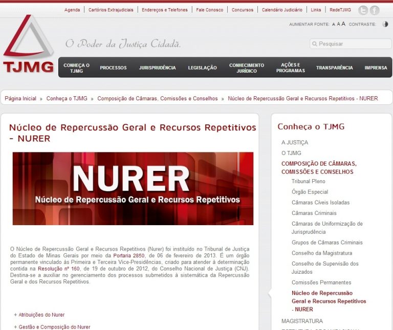 Núcleo de repercussão geral e recursos repetitivos ganha página no site do TJ