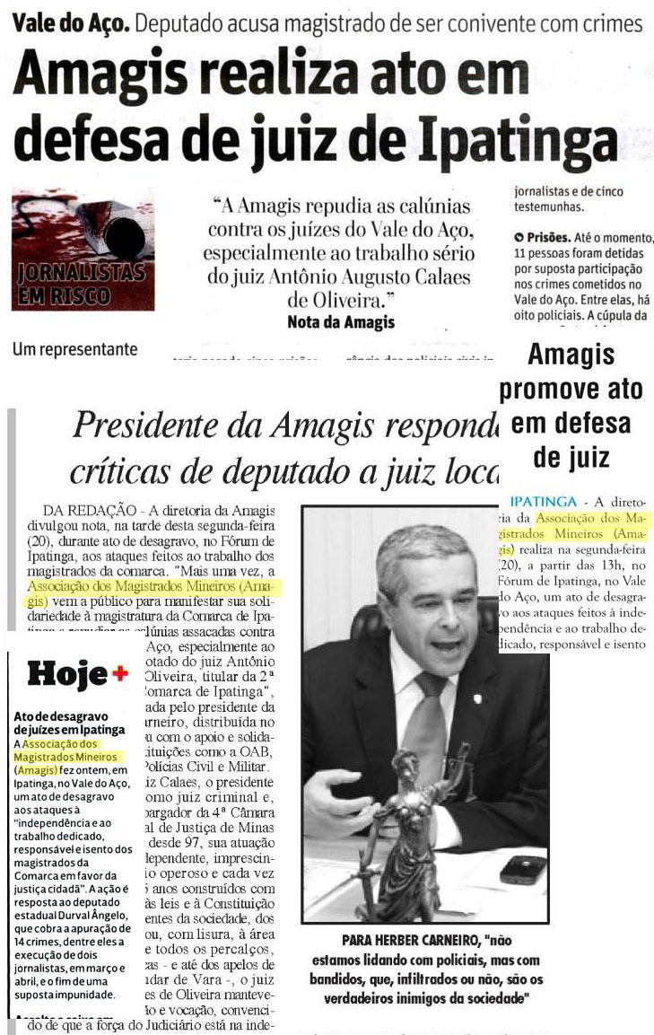 Imprensa repercute defesa de juiz no Vale do Aço