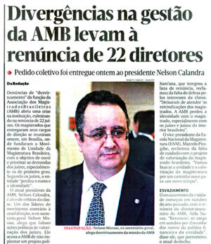 Renúncia na AMB repercute na imprensa