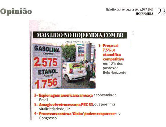 Entrevista do presidente da Amagis sobre PEC 53 está entre as mais lidas do jornal Hoje em Dia