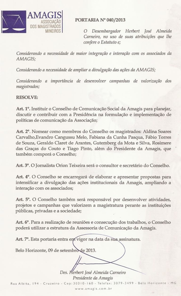 Amagis institui Conselho de Comunicação