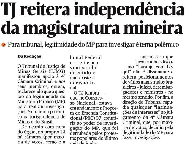 TJ reafirma independência da magistratura