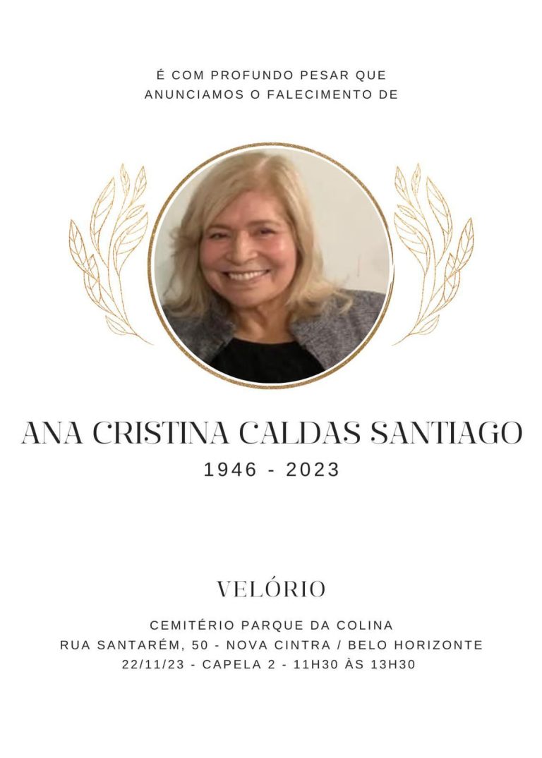 Amagis lamenta o falecimento da pensionista Ana Cristina Caldas Santiago