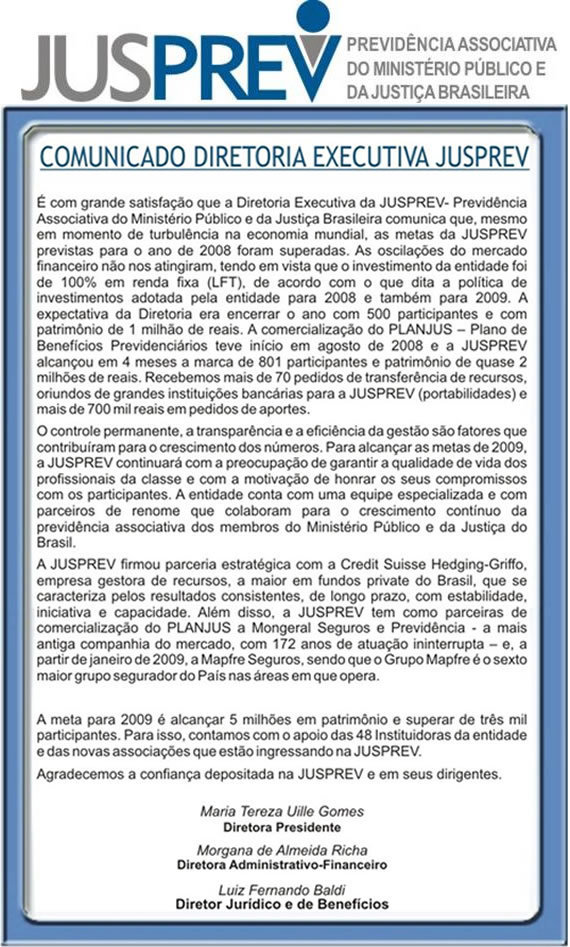 Jusprev supera metas em seu primeiro ano